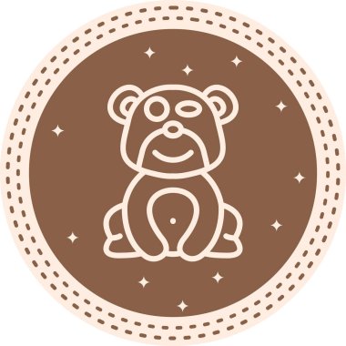 Flört Ayısı Ayırıcı Temiz Damgalama Grafiksel ŞekliName