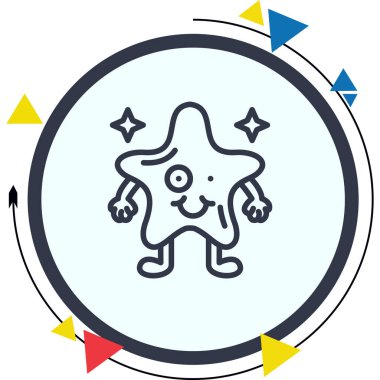 Zany Star Yaratıcı Fonksiyonel Web Grafik Sembolü