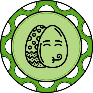 Paskalya Partisi Yumurta Tarzı Özel Vektör Tasarım Varlığı