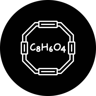 Tereftalik Asit Yenilikçi Düz Ürün Tasarım Sembolü