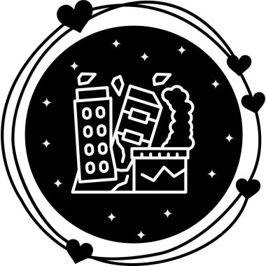 Deprem Hasarı Dengeli Profesyonel Markalaşma Grafik Sembolü