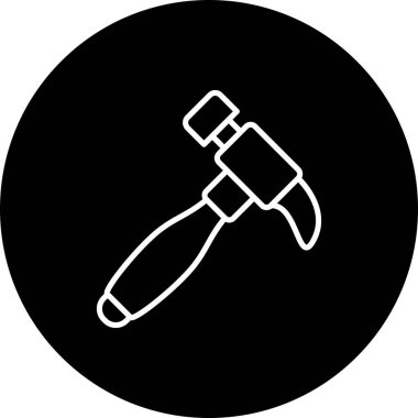 Modern Çekiç Hattı Simgesi Beyaz Arkaplanda İzole Edildi 