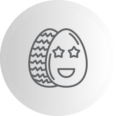 Paskalya Yıldızlı Yumurta Dengeli Modern Tasarım Elementi