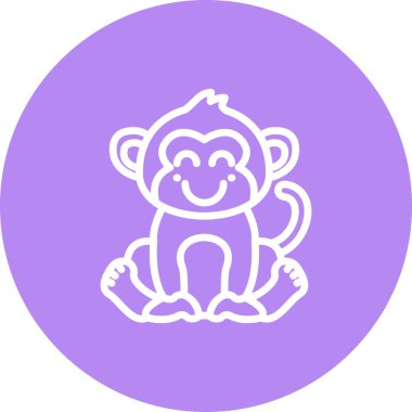 Kırmızı Maymun Çağdaş Yenilikçi Dijital Tasarım Varlığı