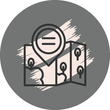 Konum Eşit Asgari Düz Vektör Resimlemesi