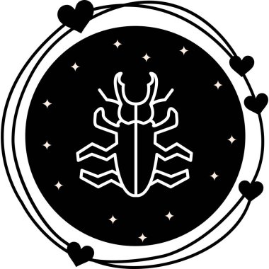 Böcek Entelektüel Özel Vektör Sanat Nesnesi