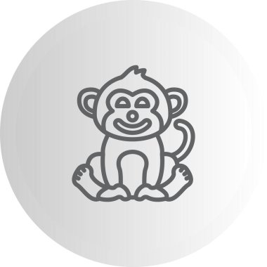 Palyaço Maymun Modern Soyut Yaratıcı Tasarım Varlığı