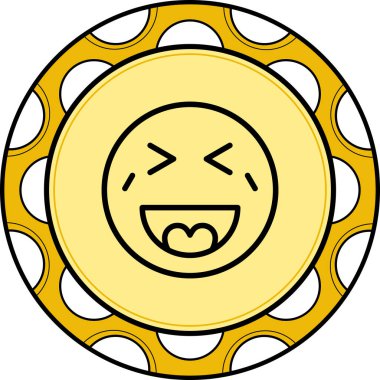 Gülen Minimum Düz Kullanıcı Deneyimi Sembolü