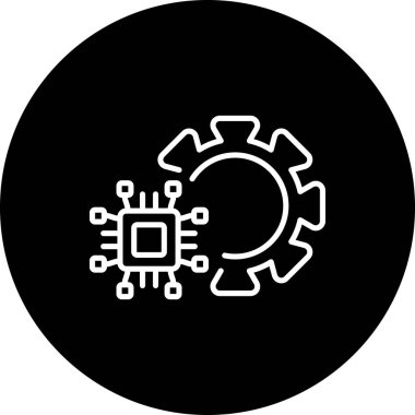 AI Geliştirme Minimum Düz Kullanıcı Deneyimi Sembolü