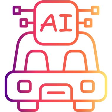 Ulaşımda yapay zeka Zarif Dijital Tasarım Sembolü