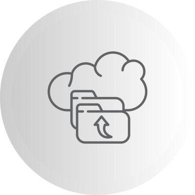 Bulut Veri Yedekleme Eşsiz Düz Dijital Tasarım Nesnesi