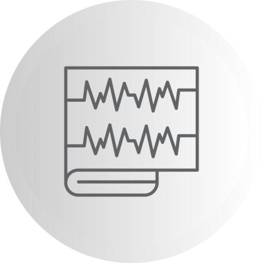 Elektrokardiyogram Özel Vektör Tasarım Varlığı