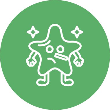 Yalancı Yıldız Yenilikçi Düz Ürün Tasarım Sembolü