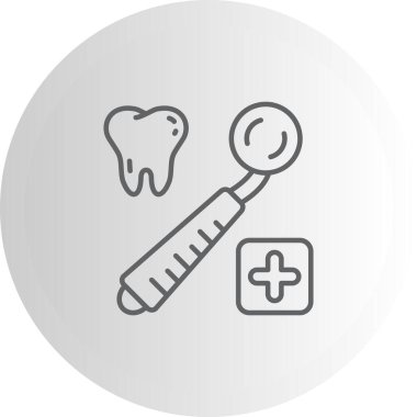 Diş Aynası Eşsiz Yenilikçi Dijital Grafik Sembolü