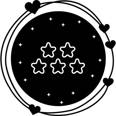 5 Yıldız Gözden Geçirme Yüksek Çözünürlüklü Sanat Sembolü