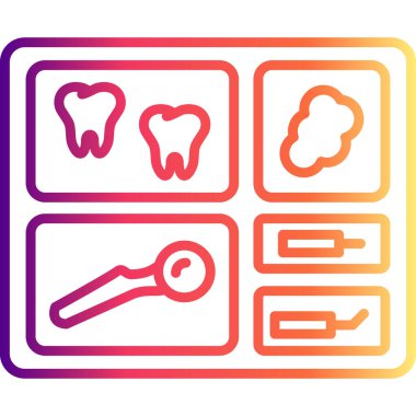 Diş aletleri tepsisi sofistike Temiz Ürün Grafik Şekli