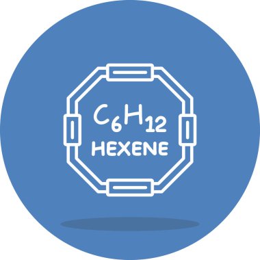 Hexene Yüksek Çözünürlüklü Düz Tasarım Sembolü
