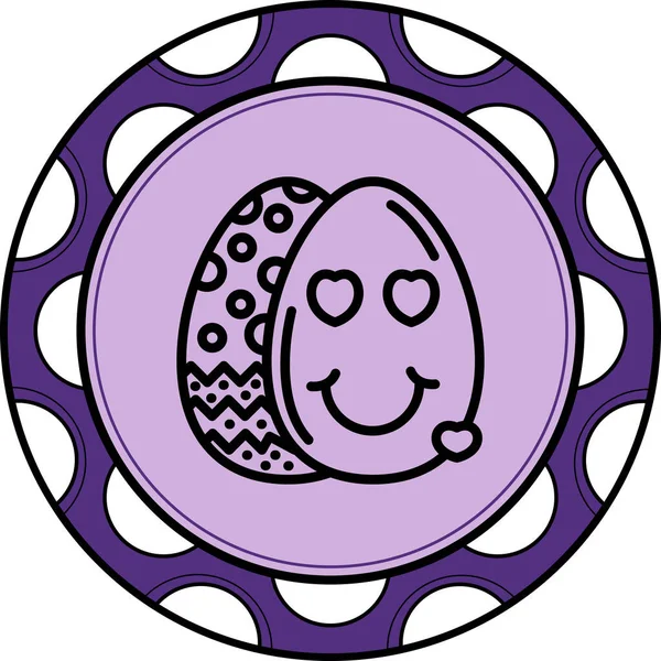 Paskalya Gülüşü Kalpler Modern Dengeli Marka Vektörü Sembolü