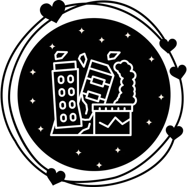 Deprem Hasarı Dengeli Profesyonel Markalaşma Grafik Sembolü