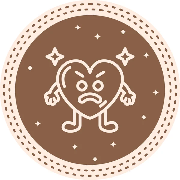 Kızgın Kalp Ayırt İşlevsel Damgalama Grafiksel Elementi