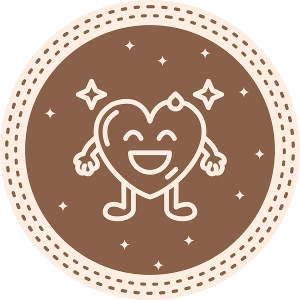 Yorgun Kalp Premium Minimum Düz Vektör İllüstrasyonu