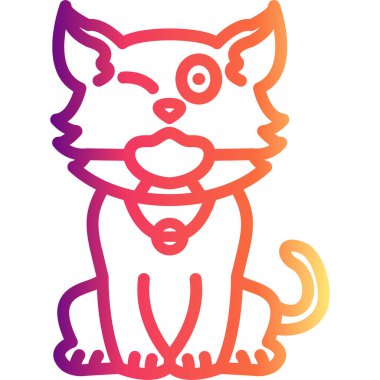 Maskeli Kedi Premium Modern Dijital Sanat Özelliği