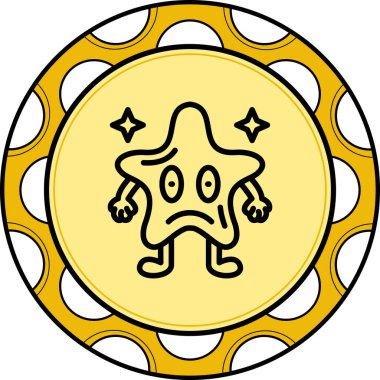 Kızartılmış Yıldız Stili Modern Düz Tasarım