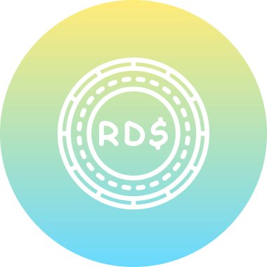 Circular coin design with text