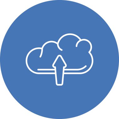 Bulut Yükleme Dengeli Özel Düz Vektör Düzeni