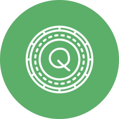 Circular logo featuring letter q