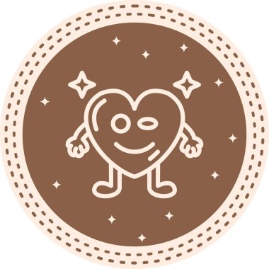 Flirty Heart Yaratıcı Fonksiyonel Web Grafik Sembolü