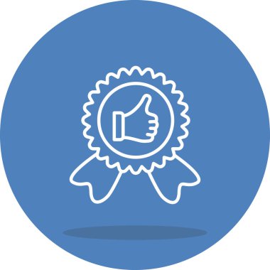 İnceleme Rozeti Asgari Düz Vektör İllüstrasyonu