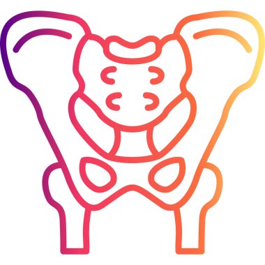 Kalça Eklemli Kalın Eşsiz Web Grafik İllüstrasyonu