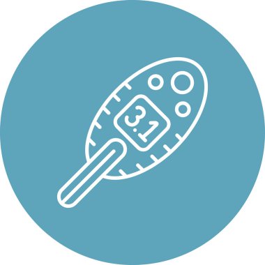 Glucose meter displaying blood sugar level