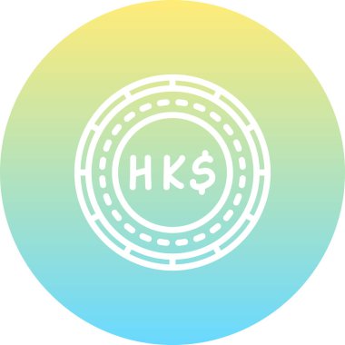 Circular logo featuring hk dollar symbol