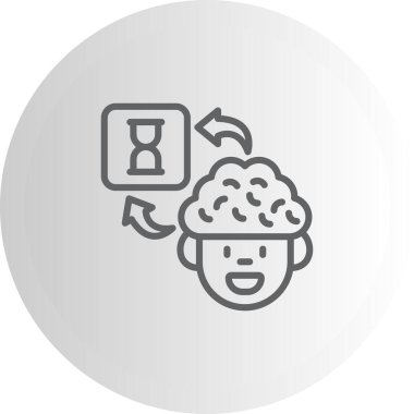 Beyin Kum Saati Yüksek Kaliteli Özel Vektör Tasarımı