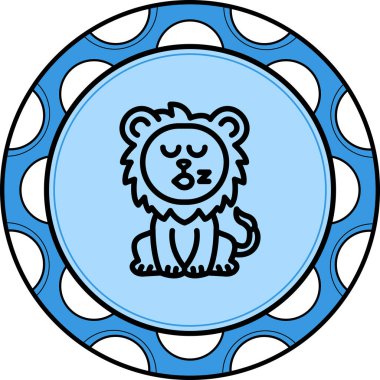 Uyuyan Aslan Sofistike Minimum Arayüz Tasarımı Elementi