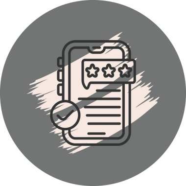 Mobile phone displaying feedback and ratings