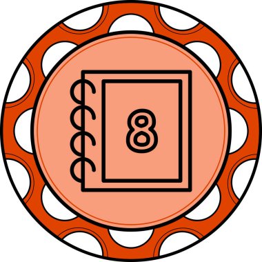 Matematik Sekiz Yüksek Çözünürlüklü Düz Tasarım Sembolü