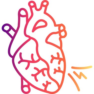 Kalp Saldırısı Entelektüel Özel Vektör Sanatı Objesi