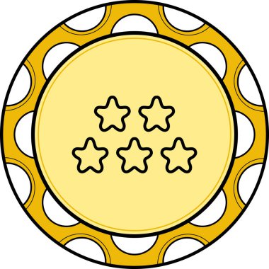 Beş Yıldız Beğeni Özel Vektör Tasarımı Varlığı