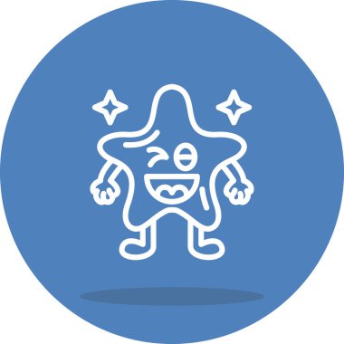 Yaramaz Yıldız Zarif Dijital Tasarım Sembolü