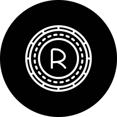 Circular logo design with letter r