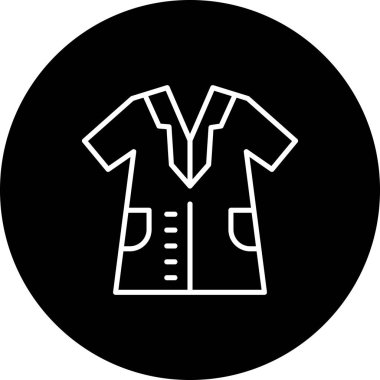 Hastane Önlüğü Modern Dengeli Marka Vektörü Sembolü