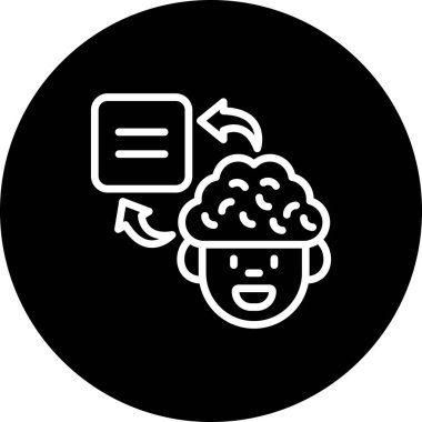 Beyin Eşit Düz Dijital Tasarım Nesnesi