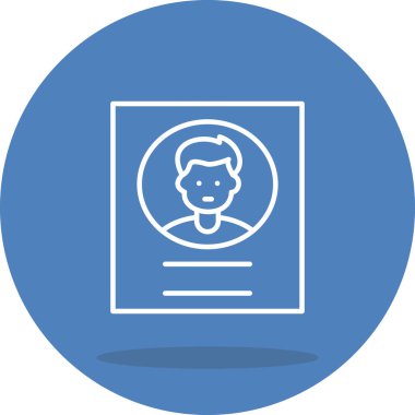 Profil Belgesi Minimum Düz Yaratıcı Grafik Tasarımı