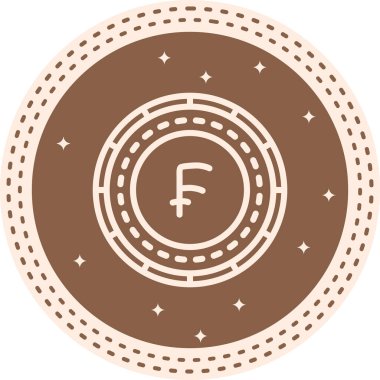 Simple circular logo design with letter