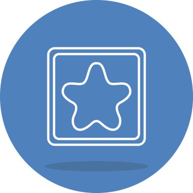 Yıldız Geribildirim Eşsiz Düz Dijital Tasarım Nesnesi