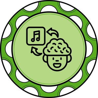 Beyin Müziği Profesyonel Asgari Yaratıcı Grafik Nesnesi