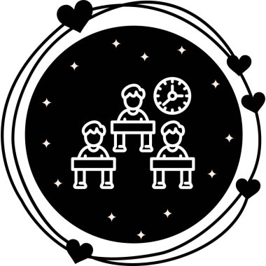 Muayene Salonu Asgari Düz Vektör İllüstrasyonu